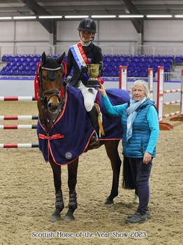 Lucy Capper & Capability Brown win the Scottish Branch JA Indoor Championship at Scottish Horse of the Year Show 2023 Lucy Capper & Capability Brown win the Scottish Branch JA Indoor Championship at Scottish Horse of the Year Show 2023